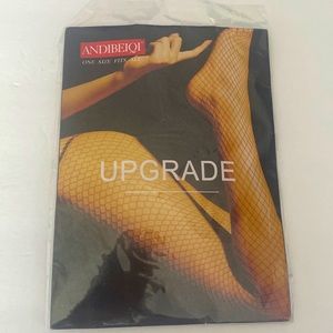 ANDIBEIQI Upgrade Wide Holed FISHNET Stockings One Size Fits All Black NEW